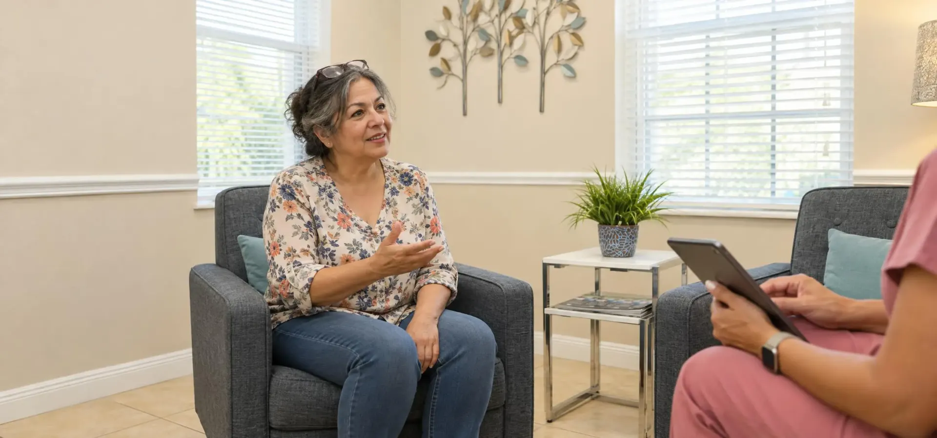 Provider reviewing lab results with a patient during an unhurried visit at Advanced Optimal Healthcare in Lutz, FL