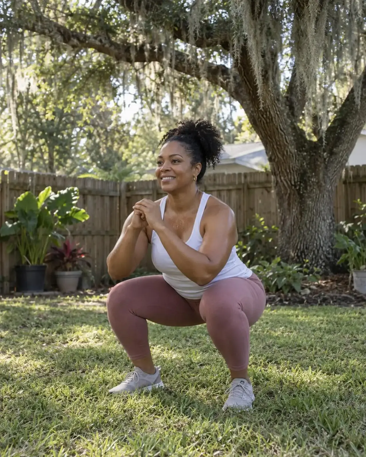 Confident active adult after an Emsculpt Neo course at Advanced Optimal Healthcare in Lutz, FL