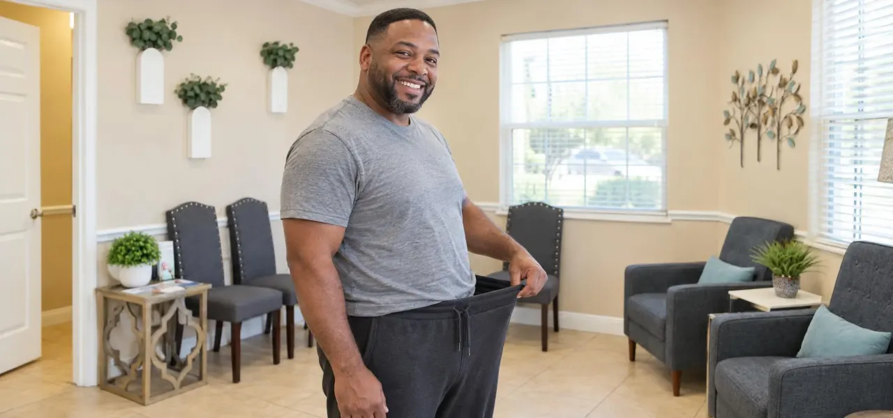 Tirzepatide once-weekly injection pen set out for a weight loss patient at Advanced Optimal Healthcare in Lutz, FL