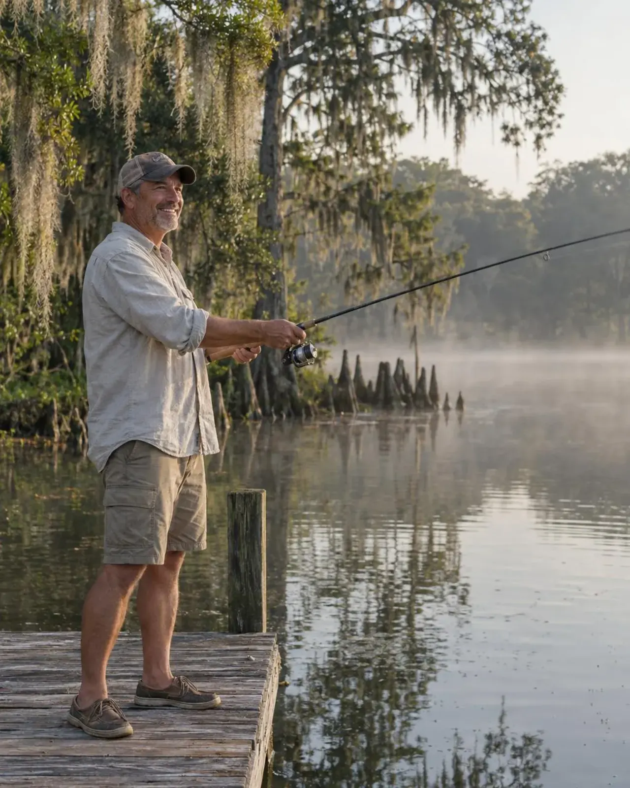 Confident man in his fifties outdoors in Lutz, FL, a candidate profile for testosterone replacement therapy